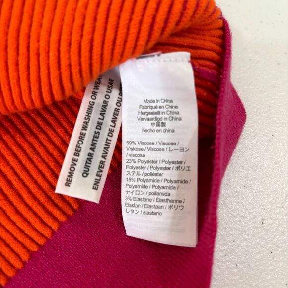 J Crew Cropped Ribbed Cardigan Sweater Women S Hot Pink Orange Twee Clueless - Picture 6 of 7